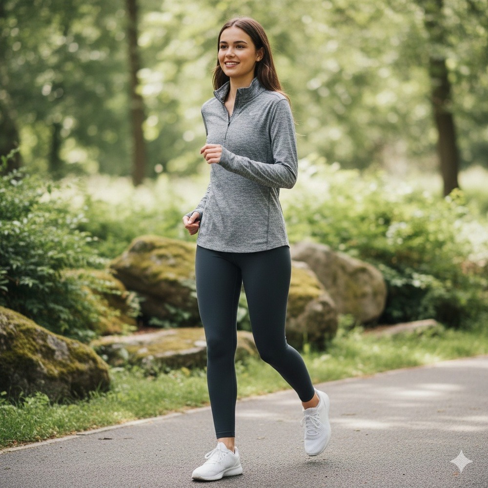 Nike Dri-Fit Running Quarter Zip Women's Long Sleeve Top Heather Gray - Size M